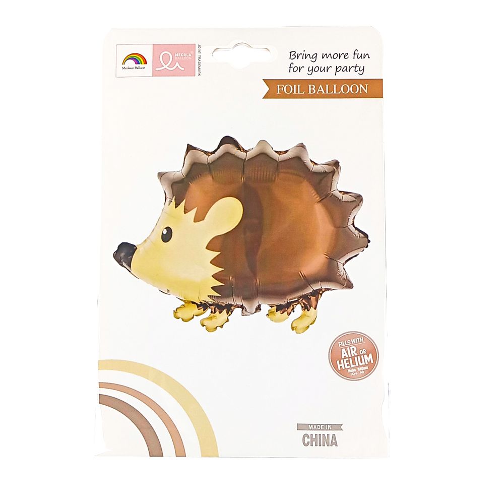 Фольгированный шар ЁЖИК 52 х 45см Коричневый Без бренда (K-664) Фольгированный шар ЁЖИК 52 х 45см Коричневый Без бренда (K-664)