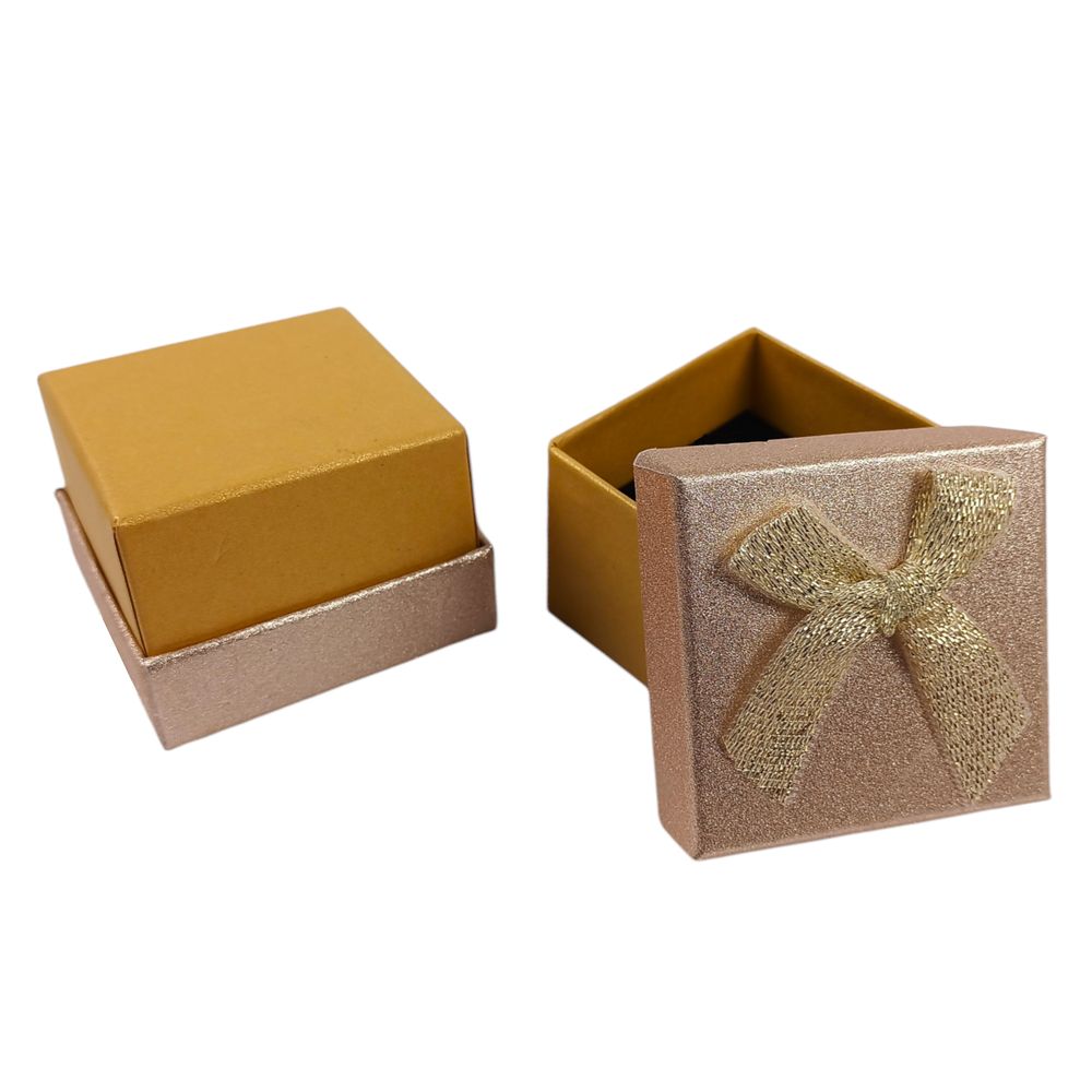 Подарочная коробка ювелирная 5 х 5 3,5см золото (J00319 gold) Подарочная коробка ювелирная 5 х 5 3,5см золото (J00319 gold)