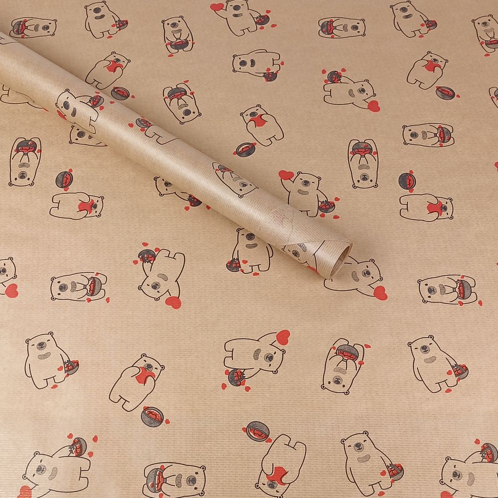 Бумага упаковочная крафт-двосторонний 0,7 х 7м (Пт 868.1) Бумага упаковочная крафт-двосторонний 0,7 х 7м (Пт 868.1)