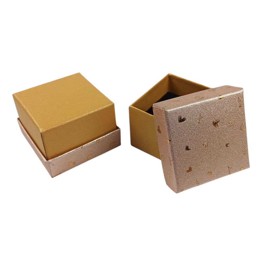 Подарочная коробка ювелирная 5 х 5 3,5см золото (J00321 gold) Подарочная коробка ювелирная 5 х 5 3,5см золото (J00321 gold)