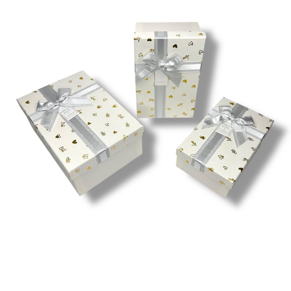 Набор коробок 3 шт прямоугольные, 16 х 23 х 9,5см Белый Unison (098709 white) Набор коробок 3 шт прямоугольные, 16 х 23 х 9,5см Белый Unison (098709 white)