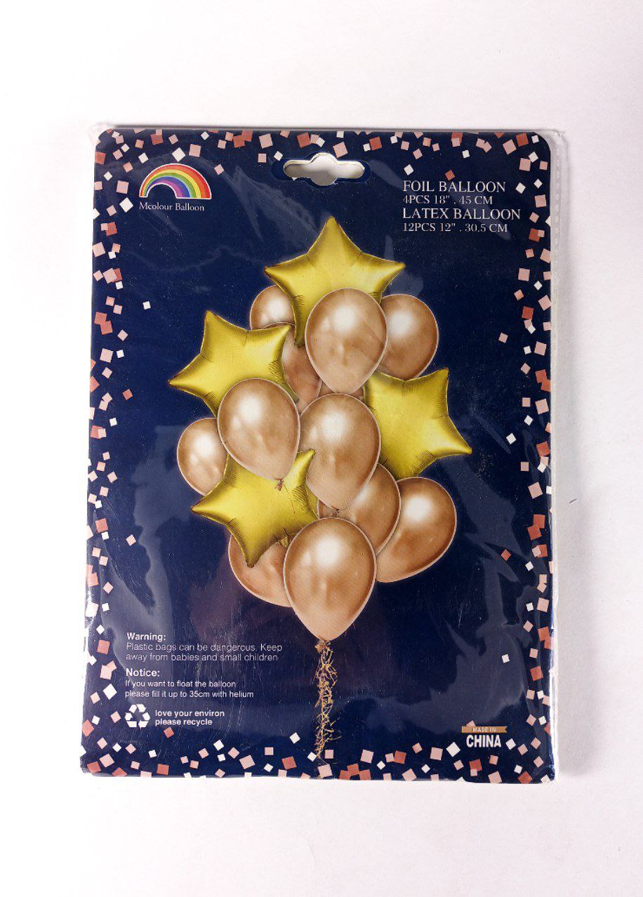 Набор из 16 шариков ( 4 фольгированных Набор из 16 шариков ( 4 фольгированных