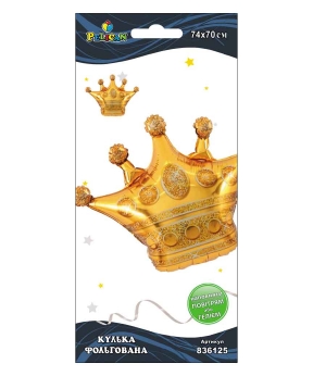 Шарик фольгированный Pelican, корона золотая, 74 см Золотой Pelican (836125) Шарик фольгированный Pelican, корона золотая, 74 см Золотой Pelican (836125)