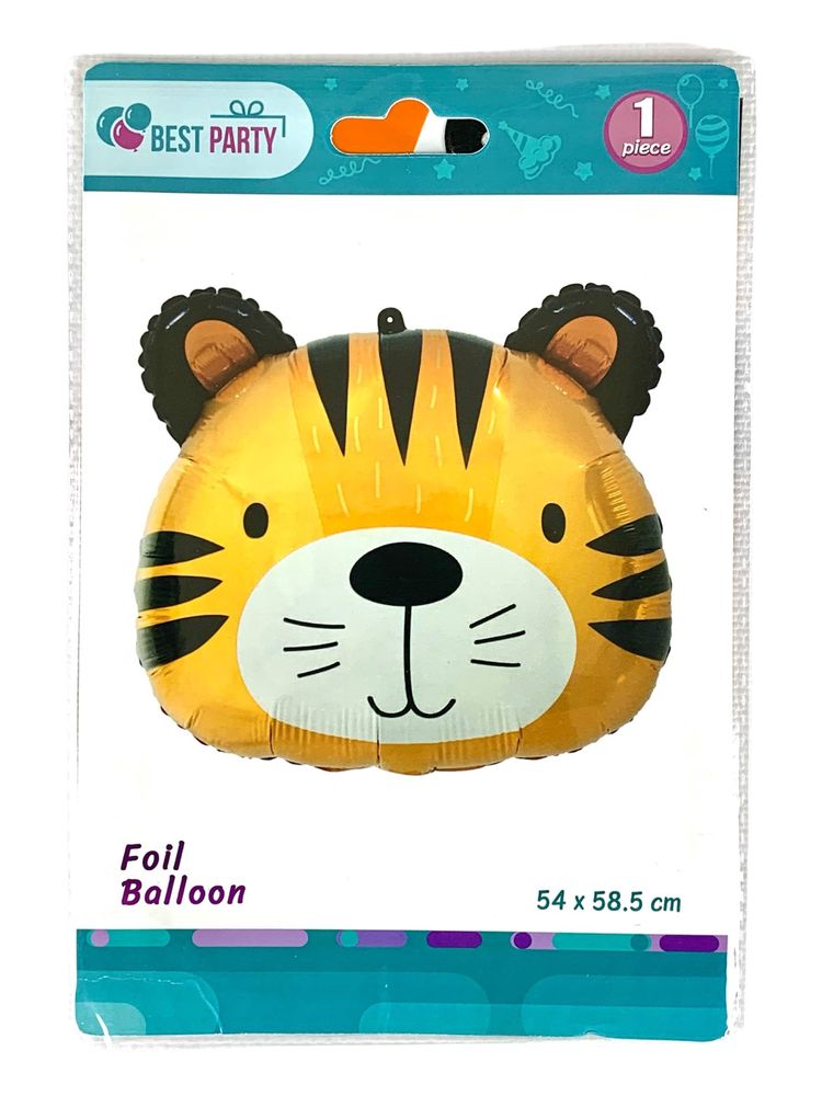 Шарик надувной фольгированный 54 х 58,5см Тигр (BP10859) Шарик надувной фольгированный 54 х 58,5см Тигр (BP10859)