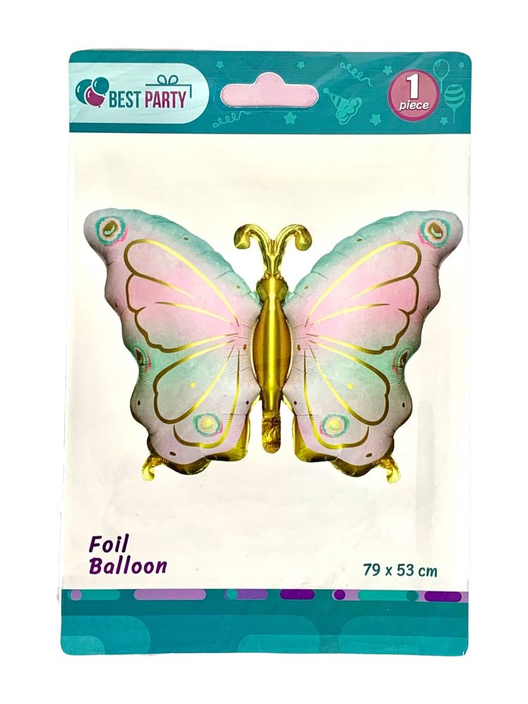 Шарик надувной фольгированный 79 х53см Бабочка (BP10864) Шарик надувной фольгированный 79 х53см Бабочка (BP10864)