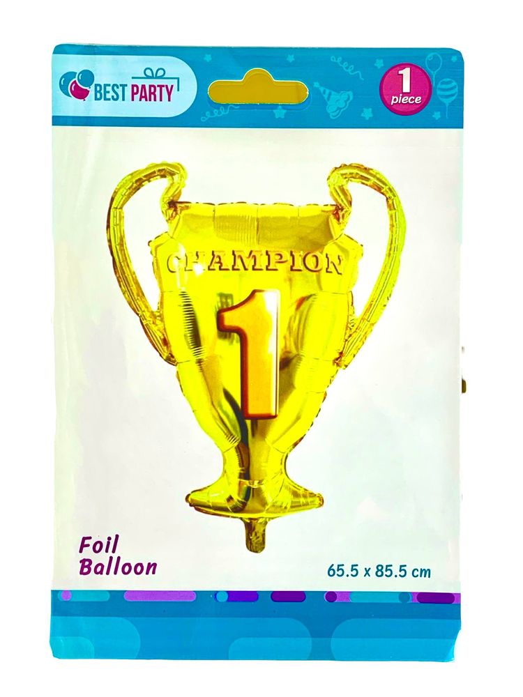 Шарик надувной фольгированный 65,5 х 85,5см Кубок Золотой (BP10863) Шарик надувной фольгированный 65,5 х 85,5см Кубок Золотой (BP10863)