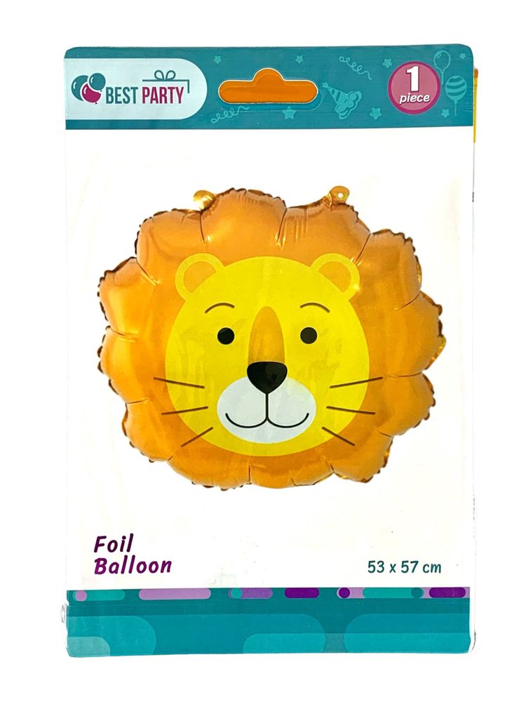Шарик надувной фольгированный 53 х 57см Лев (BP10858) Шарик надувной фольгированный 53 х 57см Лев (BP10858)