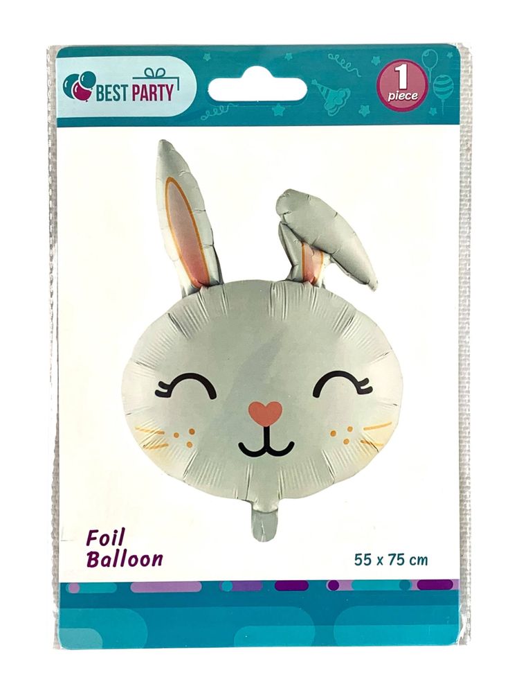 Шарик надувной фольгированный 55 х 75см Зайчик (BP10862) Шарик надувной фольгированный 55 х 75см Зайчик (BP10862)