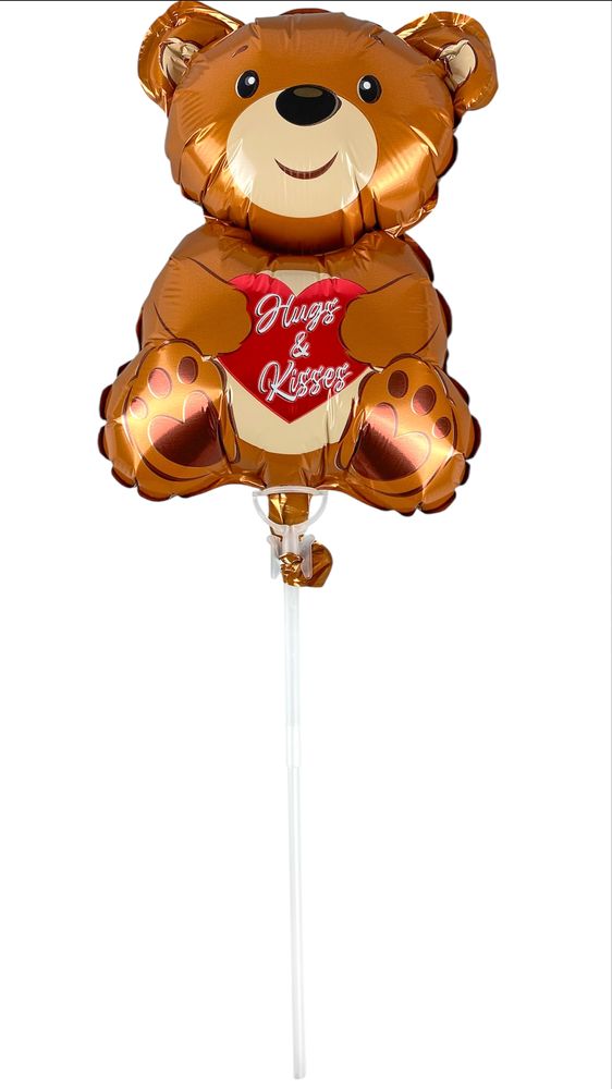 Шарик надувной фольгированный mini Myler, Медведь коричневый + палка пластиковая 30см (BP10842) Шарик надувной фольгированный mini Myler, Медведь коричневый + палка пластиковая 30см (BP10842)