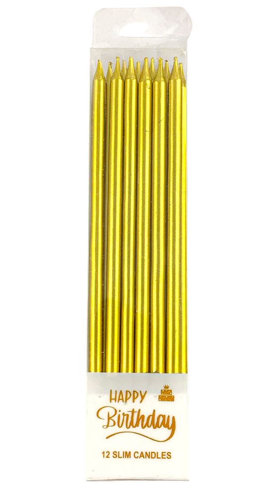 Набор свечей для торта 15,0см, золото, 12шт Золотой (625622 gold) Набор свечей для торта 15,0см, золото, 12шт Золотой (625622 gold)