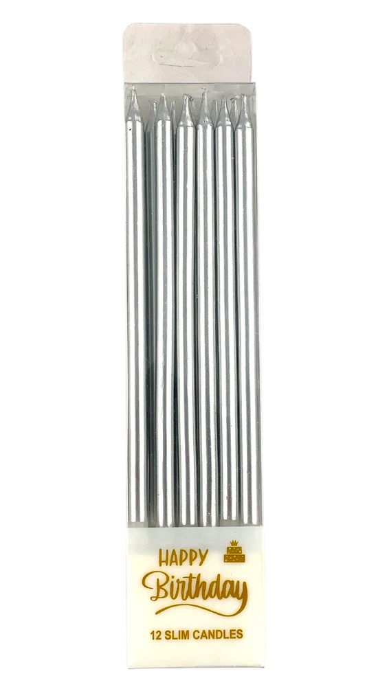 Набор свечей для торта , 15,0см, серебро, 12шт Серебряный (625622 silver) Набор свечей для торта , 15,0см, серебро, 12шт Серебряный (625622 silver)