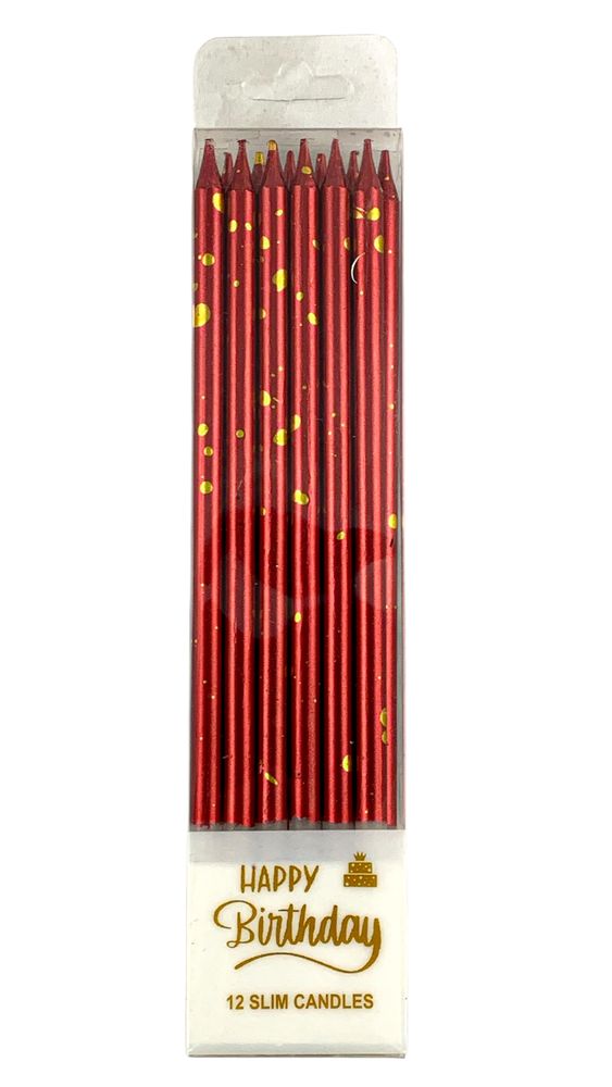 Набор свечей для торта с блеском, 15,0см, красный, 12шт Красный (625622 red) Набор свечей для торта с блеском, 15,0см, красный, 12шт Красный (625622 red)