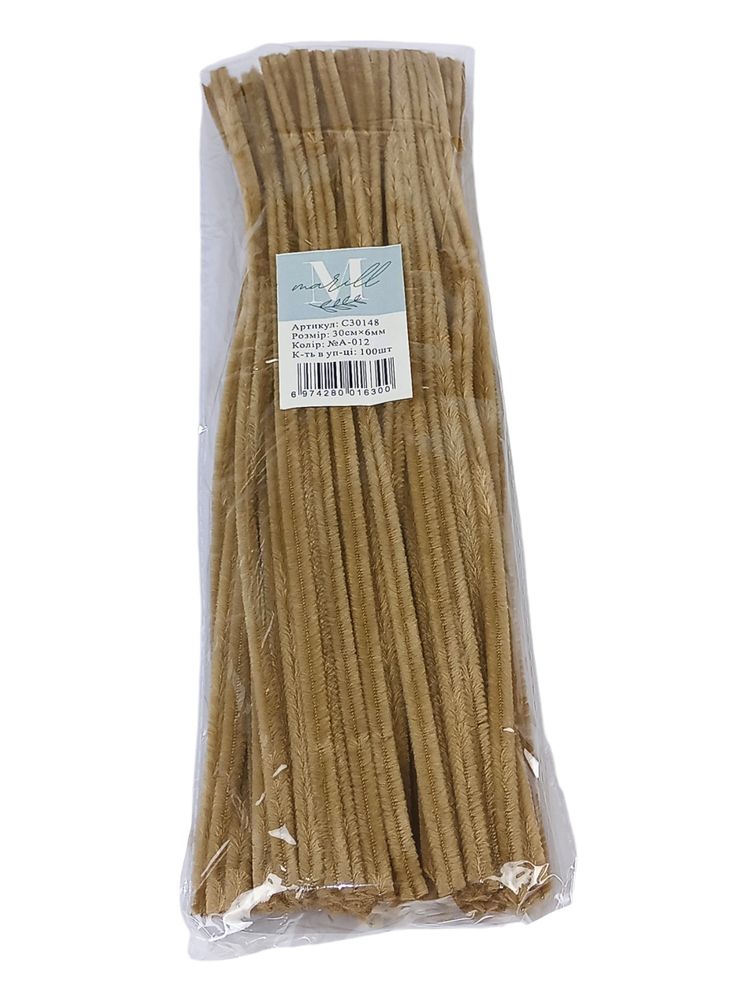 Синельная проволока, 300 х 6мм кофе, 100 шт Marill (C30148-T19) Синельная проволока, 300 х 6мм кофе, 100 шт Marill (C30148-T19)