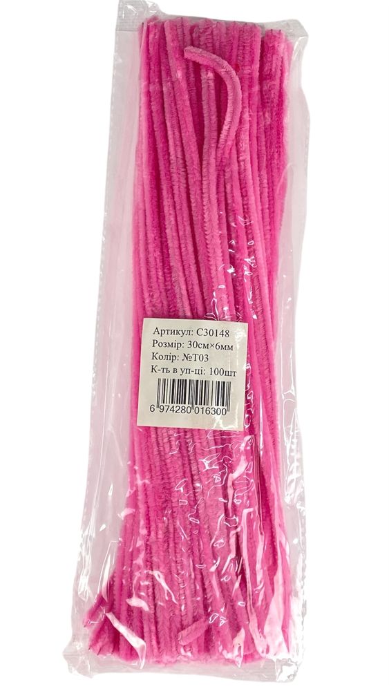 Синельная проволока, 300 х 6мм, малиновый, 100 шт Розовый Marill (C30148-T03) Синельная проволока, 300 х 6мм, малиновый, 100 шт Розовый Marill (C30148-T03)
