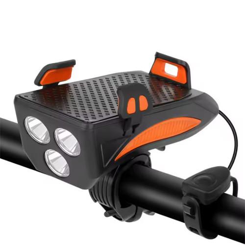 Велофонарь FY-319B-3LM, ЗУ micro USB, встроенный аккумулятор, звонок + крепление под телефон Велофонарь FY-319B-3LM, ЗУ micro USB, встроенный аккумулятор, звонок + крепление под телефон