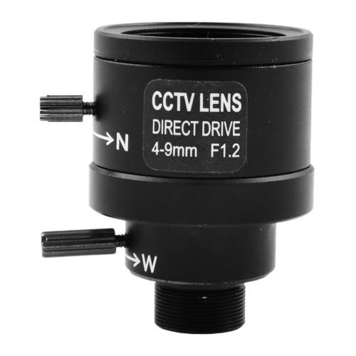 Вариофокальный объектив CCTV 1/3 PT 0409 4mm-9mm F1.2 Direct Drive, Manual Iris Вариофокальный объектив CCTV 1/3 PT 0409 4mm-9mm F1.2 Direct Drive, Manual Iris