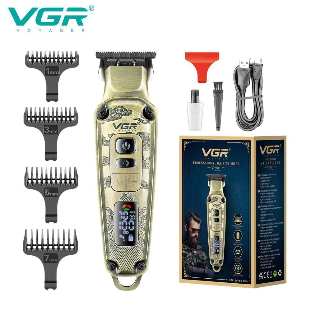 Триммер VGR V-901, 4 насадки, LED display Триммер VGR V-901, 4 насадки, LED display