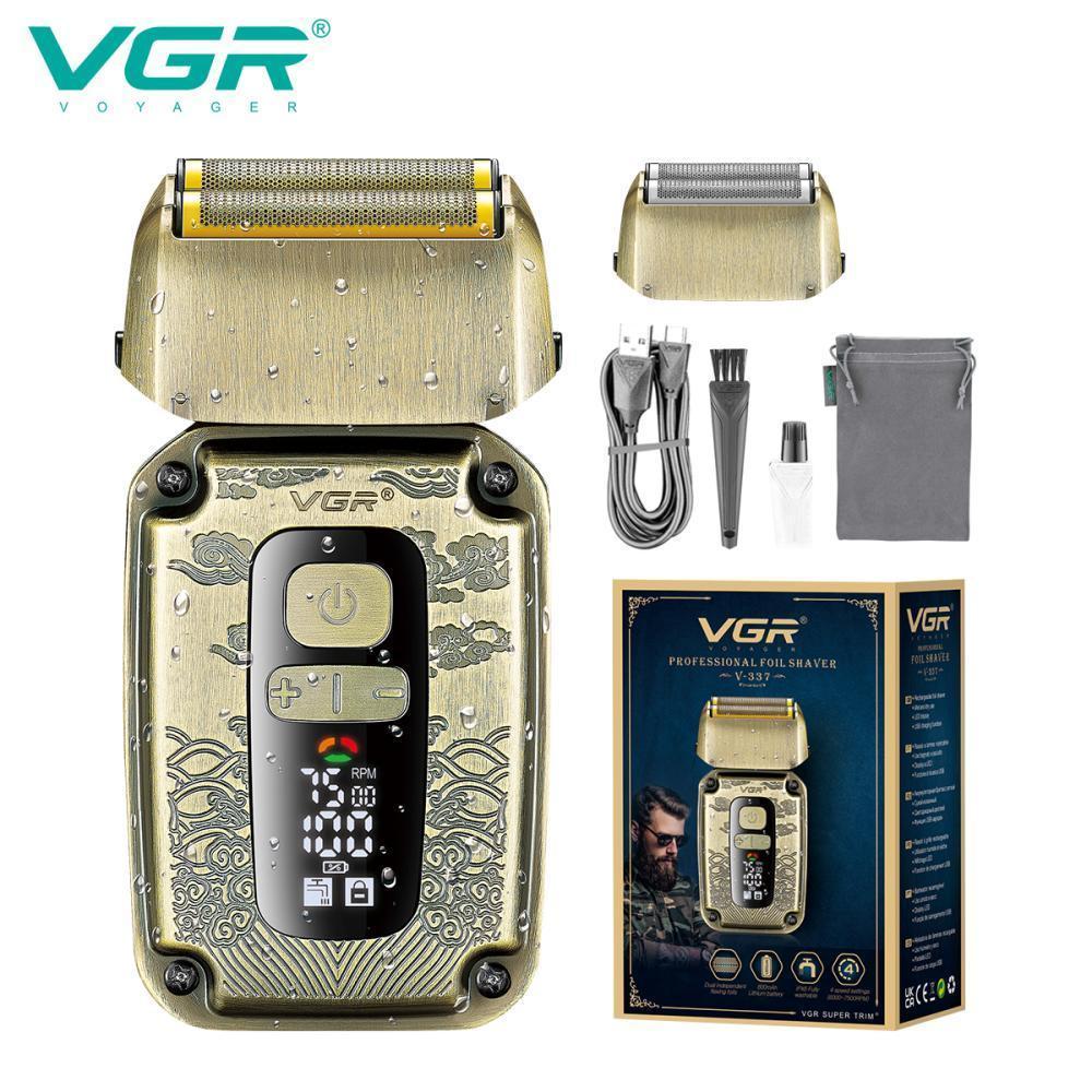 Электробритва VGR V-337 шейвер, двойное лезвие, 2 насадки, триммер, LED display Электробритва VGR V-337 шейвер, двойное лезвие, 2 насадки, триммер, LED display