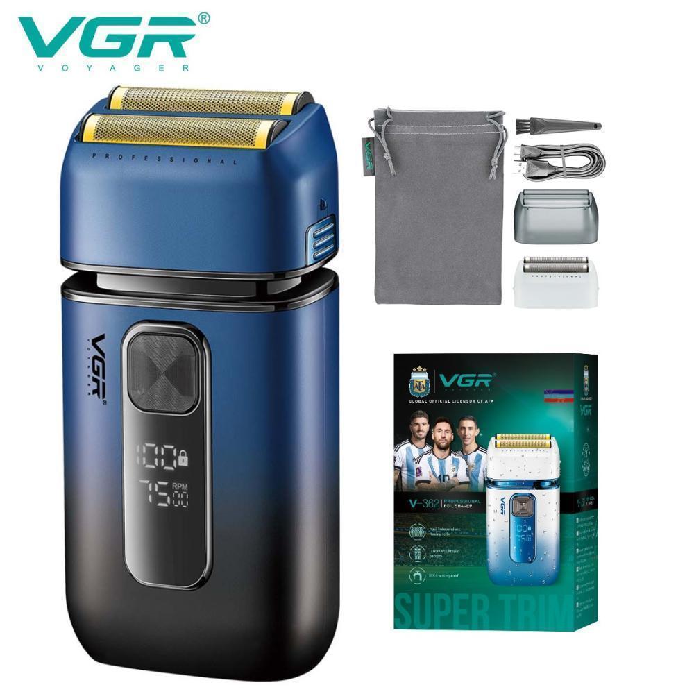 Электробритва VGR V-362 BLACK шейвер, двойное лезвие, триммер, IPX6, LED Display Электробритва VGR V-362 BLACK шейвер, двойное лезвие, триммер, IPX6, LED Display