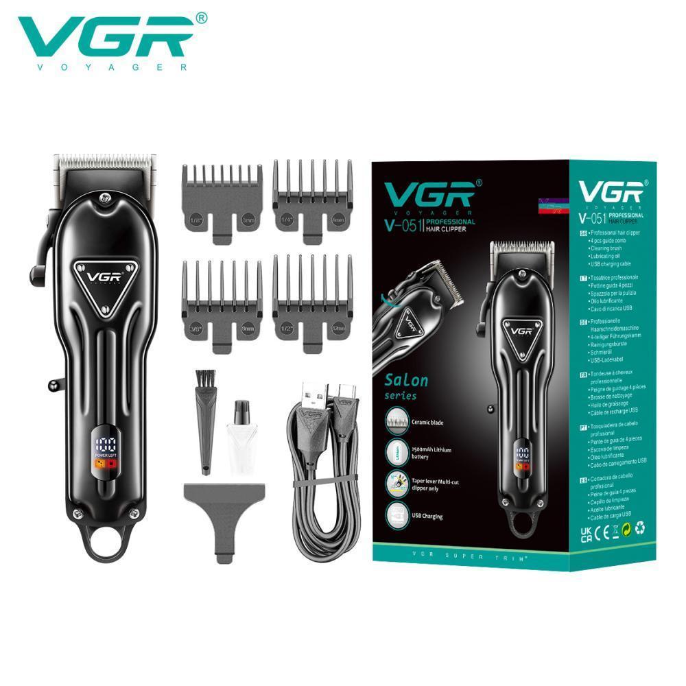 Аккумуляторная машинка для стрижки (clipper) VGR V-051, 4 насадки, 2500 mAh, LED display Аккумуляторная машинка для стрижки (clipper) VGR V-051, 4 насадки, 2500 mAh, LED display