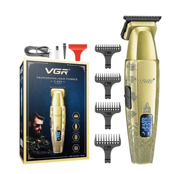 Триммер V-265, 4 насадки, 1600mAh, 8000 RPM, LED display Триммер V-265, 4 насадки, 1600mAh, 8000 RPM, LED display