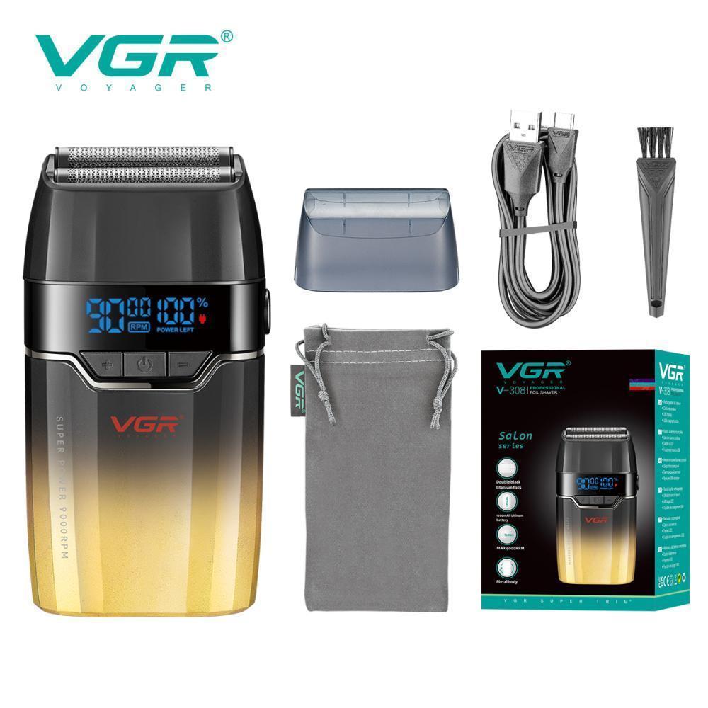 Электробритва VGR V-308 GOLD шейвер, двойное лезвие, 9000 RPM, LED Display Электробритва VGR V-308 GOLD шейвер, двойное лезвие, 9000 RPM, LED Display