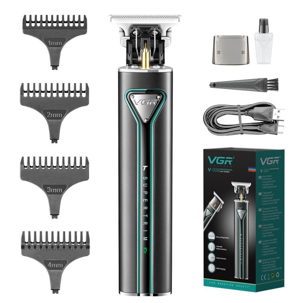 Триммер VGR V-009 GREEN, TURBO-режим, 4 насадки, LED подсветка Триммер VGR V-009 GREEN, TURBO-режим, 4 насадки, LED подсветка