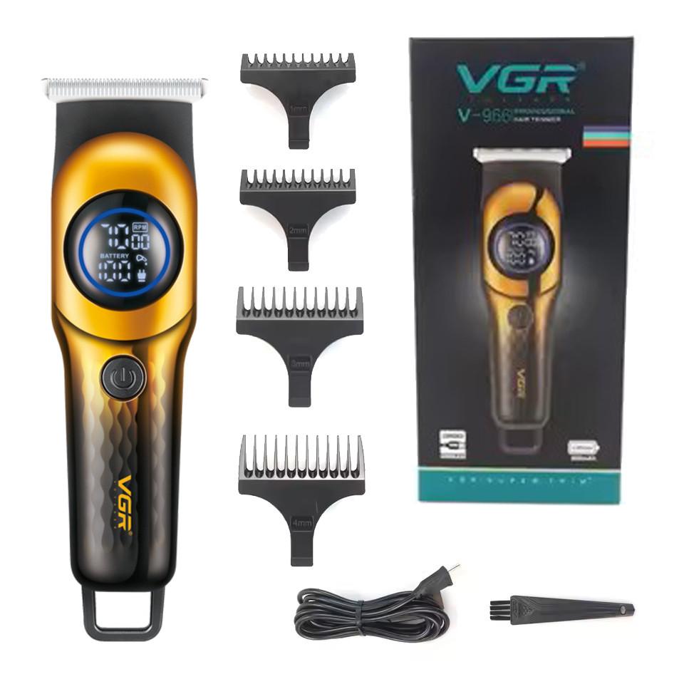 Триммер VGR V-966 GOLD, Professional, 4 насадки, LED Display Триммер VGR V-966 GOLD, Professional, 4 насадки, LED Display