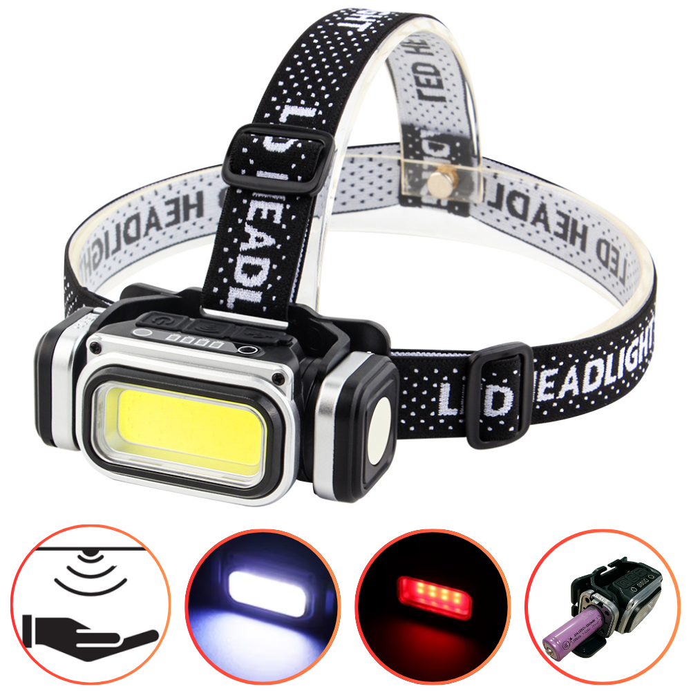 Фонарь налобный HX-T80S-COB(White+Red), Motion Sensor, Waterproof, 1x18650, ЗУ Type-C, магнит, Box Фонарь налобный HX-T80S-COB(White+Red), Motion Sensor, Waterproof, 1x18650, ЗУ Type-C, магнит, Box