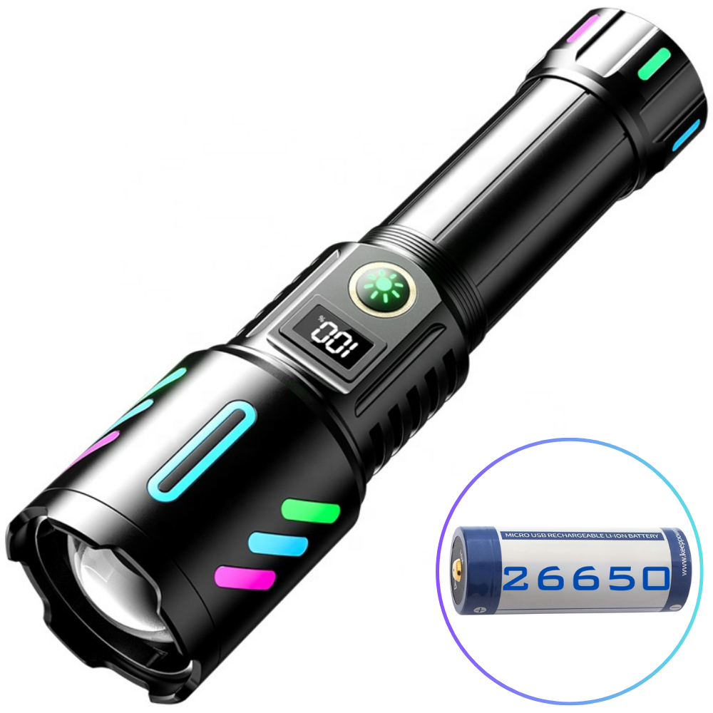 Фонарь NIGHT VISION FLUORESCENCE W514/1143-WHITE LASER LED PM10-TG, 1x26650, Power Bank, ЗУ Type-C, zoom Фонарь NIGHT VISION FLUORESCENCE W514/1143-WHITE LASER LED PM10-TG, 1x26650, Power Bank, ЗУ Type-C, zoom