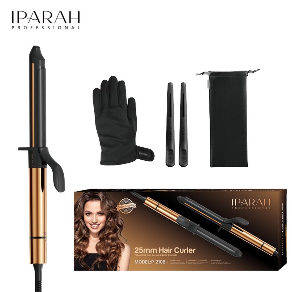 Плойка IPARAH P-210B, 25mm, 80-230°C, керамическое покрытие, 65W Плойка IPARAH P-210B, 25mm, 80-230°C, керамическое покрытие, 65W