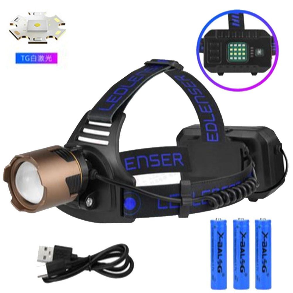 Фонарь налобный A49-TG, Power Bank, 3x18650, ЗУ Type-C, zoom, Box Фонарь налобный A49-TG, Power Bank, 3x18650, ЗУ Type-C, zoom, Box