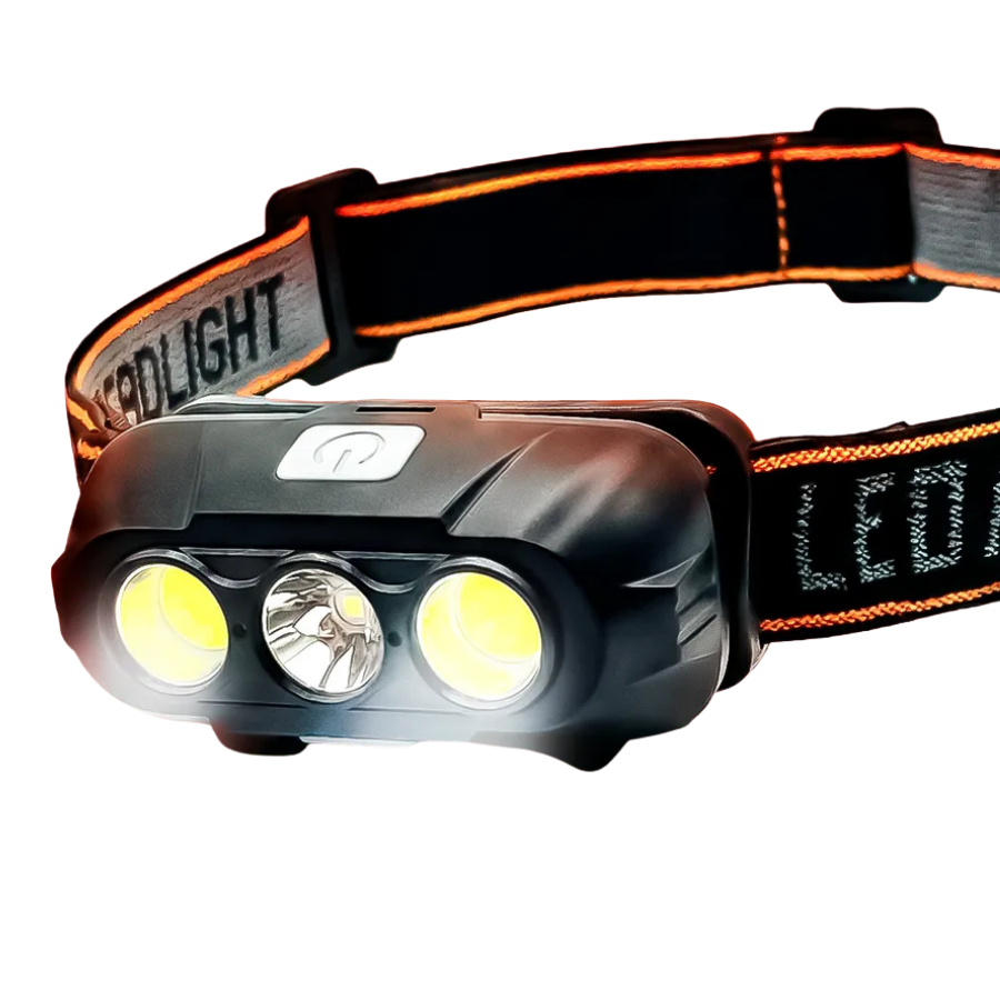 Фонарь налобный KX-215-LED+2COB, 1x18650, ЗУ Type-C, Box Фонарь налобный KX-215-LED+2COB, 1x18650, ЗУ Type-C, Box