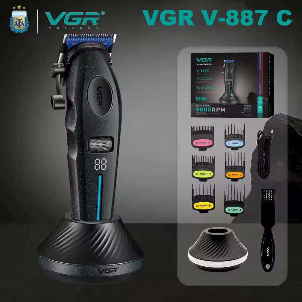 Аккумуляторная машинка для стрижки (clipper) VGR V-887C BLACK, 6 насадок, 9000RPM Аккумуляторная машинка для стрижки (clipper) VGR V-887C BLACK, 6 насадок, 9000RPM