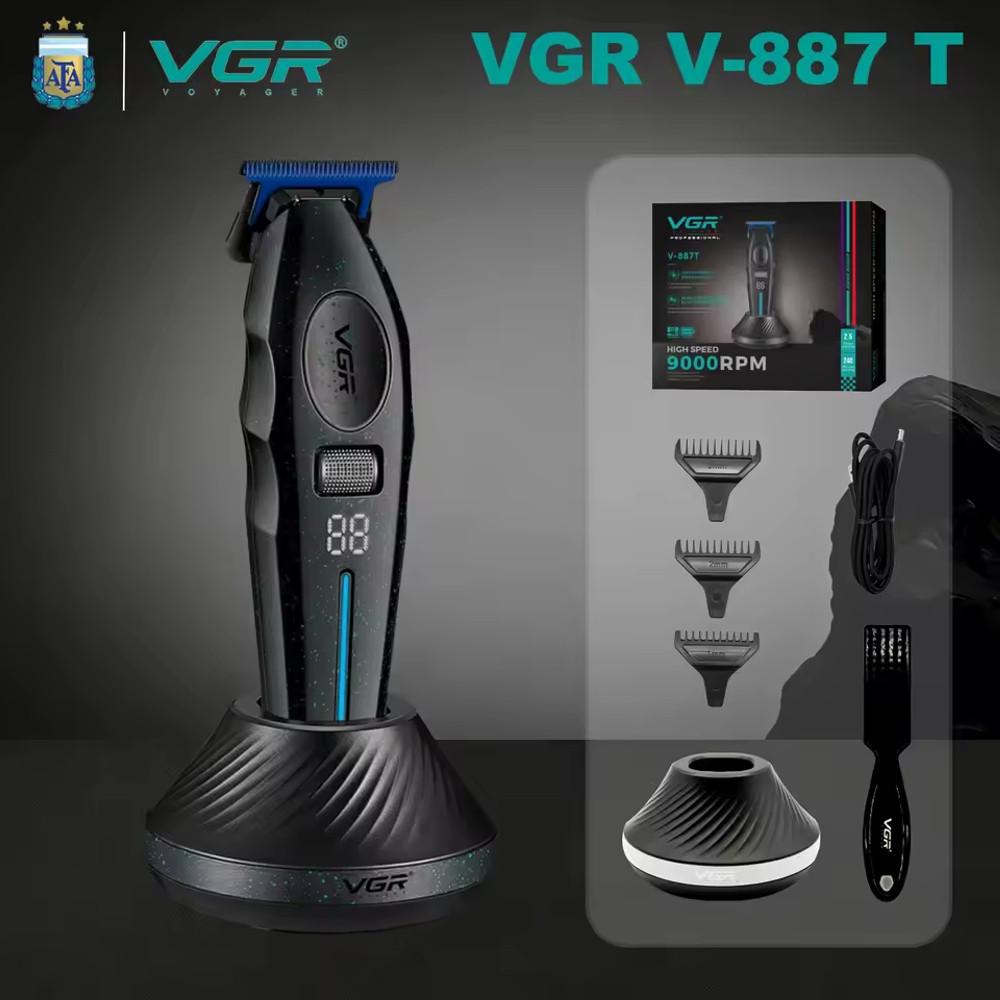 Машинка (триммер) для стрижки волос VGR V-887T BLACK, 3 насадки, 9000RPM Машинка (триммер) для стрижки волос VGR V-887T BLACK, 3 насадки, 9000RPM