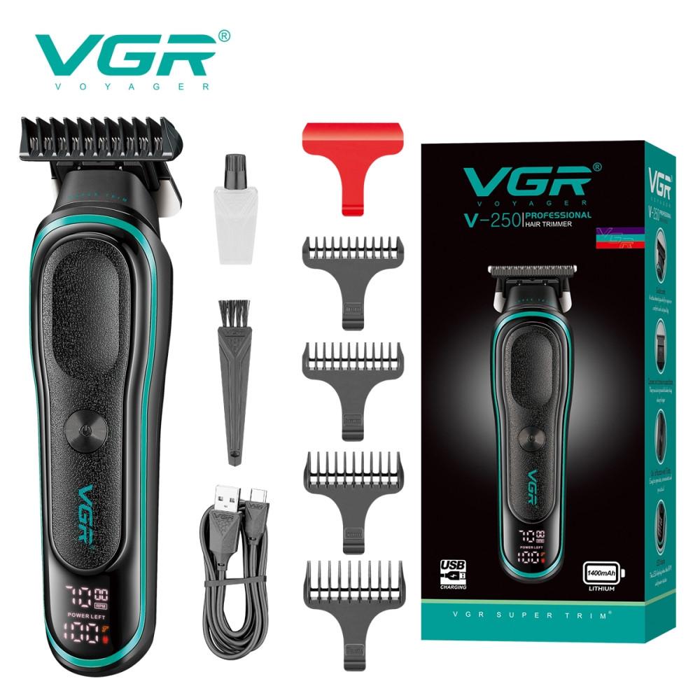 Машинка (триммер) для стрижки волос VGR V-250 GREEN, LED Display, 6500-7000RPM Машинка (триммер) для стрижки волос VGR V-250 GREEN, LED Display, 6500-7000RPM